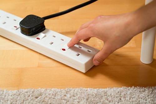 Brennenstuhl 4-Way Extension Lead with individual switches (2m cable, Power Strip with 90° angle of sockets) - Image 3