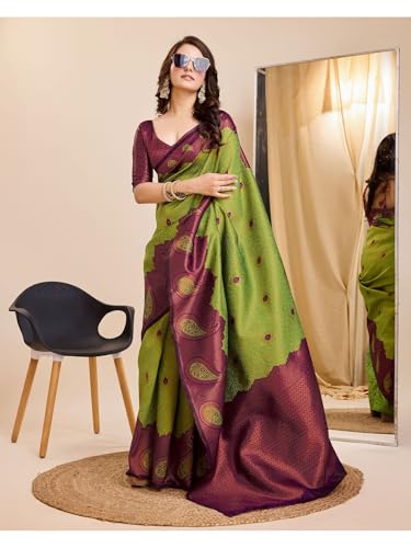 Image of Avantika Fashion Women's Kanjivaram Soft Silk Banarasi Sarees With Blouse Piece For Women