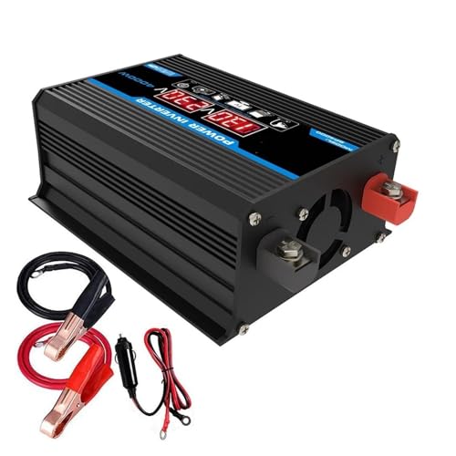 Convertidor Coche Inversor Inversor Corriente 4000W 12V/220V Onda Sinusoidal Modificada Inversor Inteligente Transformador CC 12V A CA De 220 V Convertidor Fuente Alimentación Coche