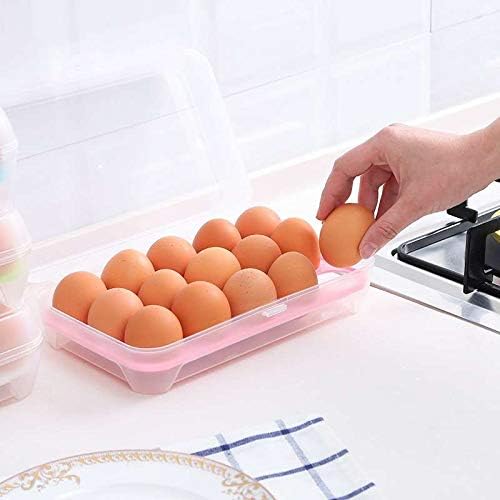 Egg Container 15 Cell Egg Portable Refrigerator Fresh Box Storage Container Case Bin Wild Storage Box Egg Crisper Kitchen (Color : D) (C)