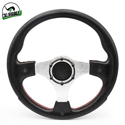 Clubrally Golf Cart Steering Wheel, Generic For Most Golf Cart Ezgo Club Car Yamaha-Bright Red #TOP3