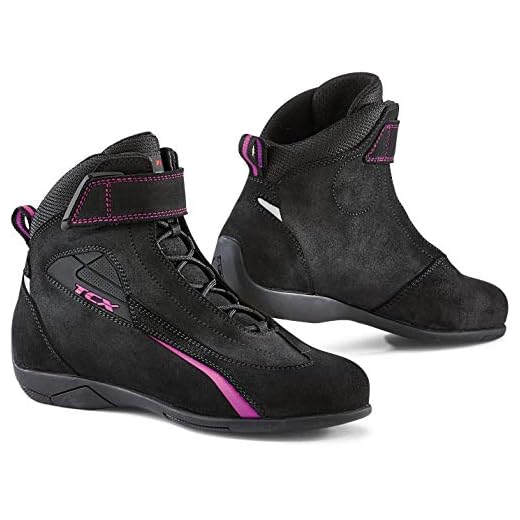 TCX Lady Sport - Botas de Moto (Talla 38), Color Negro y Rosa