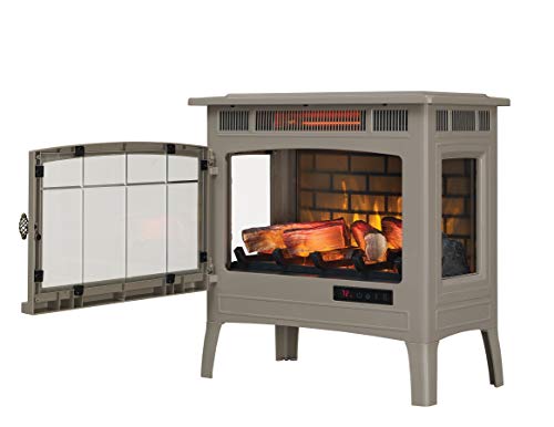 Duraflame Electric Infrared Quartz Fireplace Stove With 3D Flame Effect, French Gray #TOP4