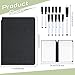 Motiskyy 24 PCS Portable Small Dry Erase Notebook 9.5 x 6.7 Inch Back to School Whiteboard Notebook With Markers Reusable Small White Board Double Sided Dry Erase Notepad For Student Desk Study(Black)