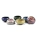 T4U 2.5 Inch Small Ceramic Succulent Planter Pot with Drainage Hole Set of 6, Ice Crack Glaze Porcelain Handicraft Plant Container Gift for Mom Sister Aunt Best for Home Office Desk Decoration