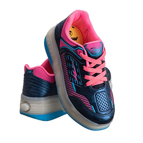 Tênis Infantil Feminino de Led Com Duas Rodinhas - AS145