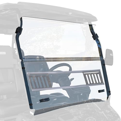 RED DOT Vented Golf Cart Windshield Compatible with Evolution D5 Ranger & D5 Maverick Golf Carts | 1/4 Inch Acrylic | Made in the USA (Clear)