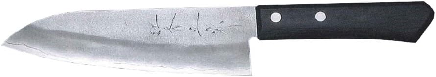 Japanese Beautiful Design Nashiji Fine Edge Blade 6.4 Inch Embossed Santoku Chef's Knife with Wooden Handle By Hideyuki (16.5 cm ( 6.4 inch ))