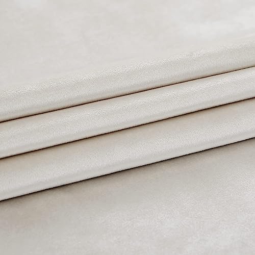 Image of PRIMROSE Cream Ivory Curtains 72 inch for Living Room,2 Panels Drapes Blackout Rod Pocket Back Tab Window Treatment Room Darkening Thick Decorative Curtains for Bedroom