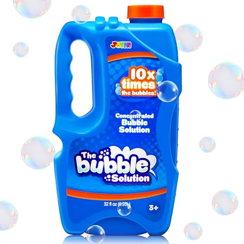 JOYIN Up to 9.5L of bubble fun from one 0.95L concentrated refill for Easter summer games boys and girls outdoor play. Premium big-bubble mixture for machines and guns