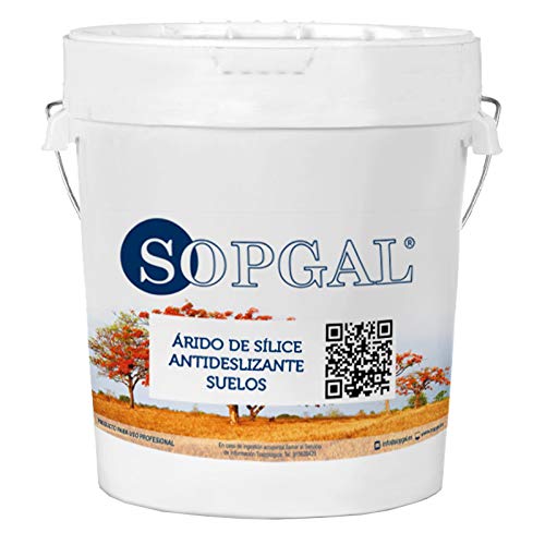 Árido de Sílice Antideslizante para Suelos (25kg) - proporciona propiedades antideslizantes a suelos de mortero autonivelantes, pinturas para suelos, morteros de reparación... - Sopgal