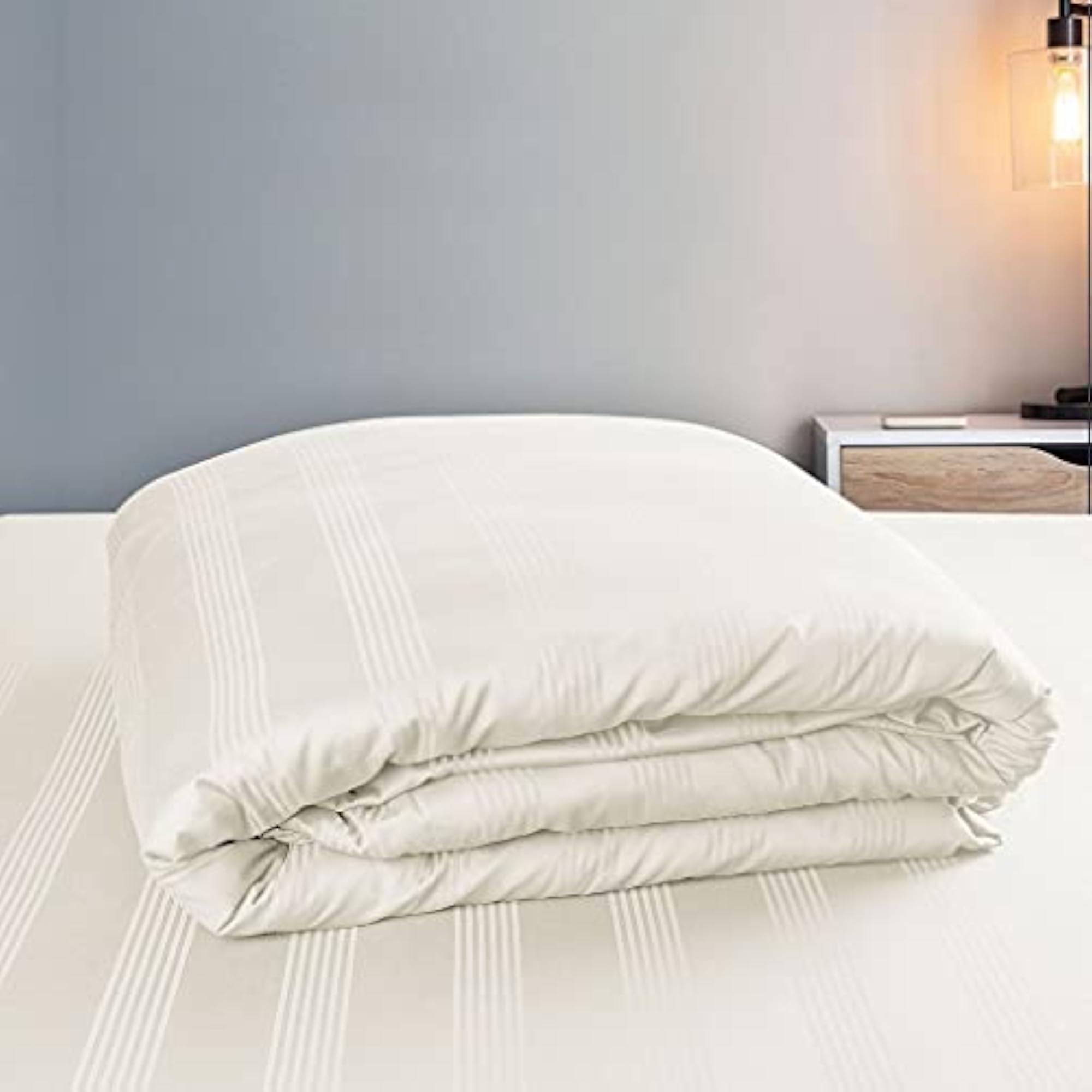 Cotton Striped Design Duvet Cover, Single Size