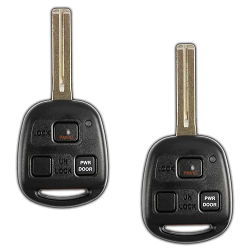 KeylessOption Key Fob Replacement for 2004 2005 2006 2007 2008 2009 Lexus RX330 RX350 RX400H Keyless Entry Remote Control, 3-Button HYQ12BBT - 2 Pack