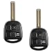 KeylessOption Keyless Entry Remote Fob Uncut Car Master Ignition Key Blade For Lexus RX330 RX350 RX400h RX450h, HYQ12BBT (Pack of 2)