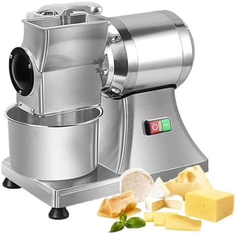 Commercial Electric Cheese Grater 550W - High-Speed Shredding Machine for Cheese, Peanuts & Bread Crumbs - 88 lbs/Hour Heavy-Duty Grater for Restaurants & Catering