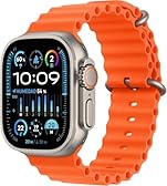 Apple Watch Ultra 2 [GPS+CELLULAR, 49mm] Titanium Case with Orange Ocean Band, One Size (Renewed)