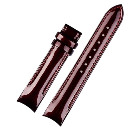 YSABVCP Fit For Tissot 1853 Couturier Series T035210a Women Watch Band Genuine Leather Watch Strap Mouth Belt T035207a Red Accessories 18mm(Burgundy-no buckle)
