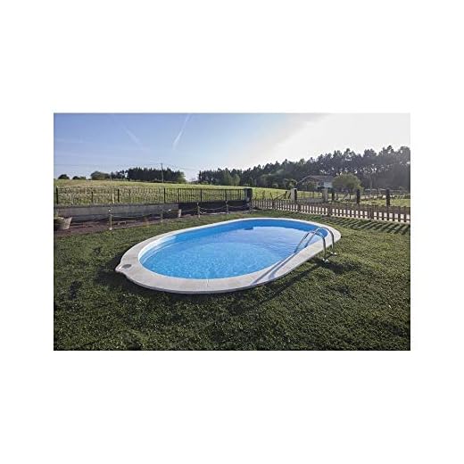 Gre Piscina Acero Oval Enterrar 600 X 320 X 120 Cm