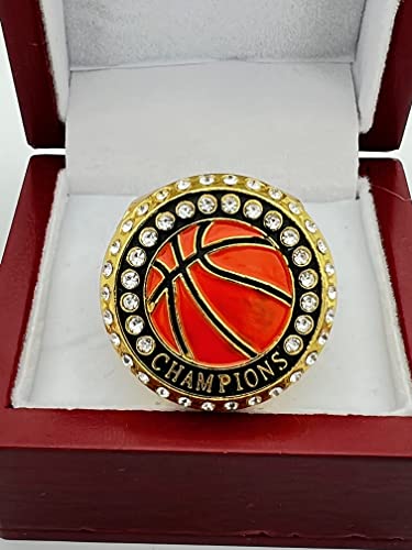 Discount Sports Rings, Round Basketball Championship Ring — Gold, Painted Ball, Player Rings 19-8 #TOP2