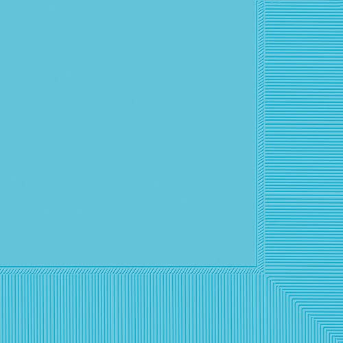 Amscan Big Party Pack Caribbean Blue Beverage Paper Napkins, 100 Ct, 5" X 5" #TOP9
