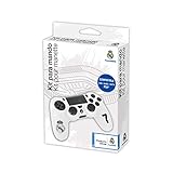 Funda protectora de silicona para mando PS4 - Carcasa blanda antideslizante con Thumb grips caps de precisión para joysticks – Accesorios videojuegos con licencia oficial Real Madrid