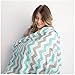 Natural Snuggles Newborn Bamboo Rayon Swaddle Wraps | Baby Receiving Blankets 3 pk: Wrap & 2 Muslin Square Blankets - Light Blue & Grey Chevron Stripes & Stars