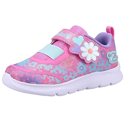Image of Skechers Baby Girl's Comfy Flex 2.0-Dancing Daisys Sneakers, Pink, 9 UK Child