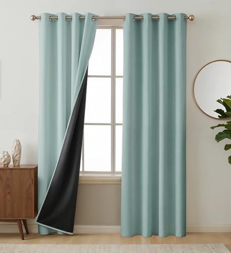 Image of Galaxy Home Decor Polyester Solid Curtain, Window - 5 Feet, Aqua, Pack of 1