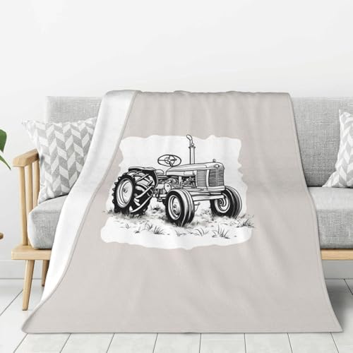 Couverture tracteur dessin animé grande taille plaid doux lit canapé camping