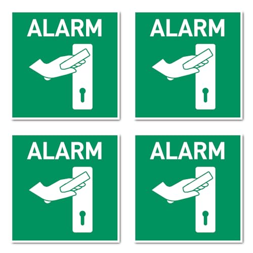 Alarm bei Türöffnung - Rettungszeichen - Anlehnung an DIN EN ISO 7010 / ASR A1.43