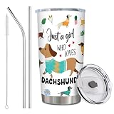 Taza térmica con diseño de perro salchicha personalizable con caja de embalaje, taza térmica de acero inoxidable con grabado, merchandising para niños, amigos, colegas, amantes del perro salchicha