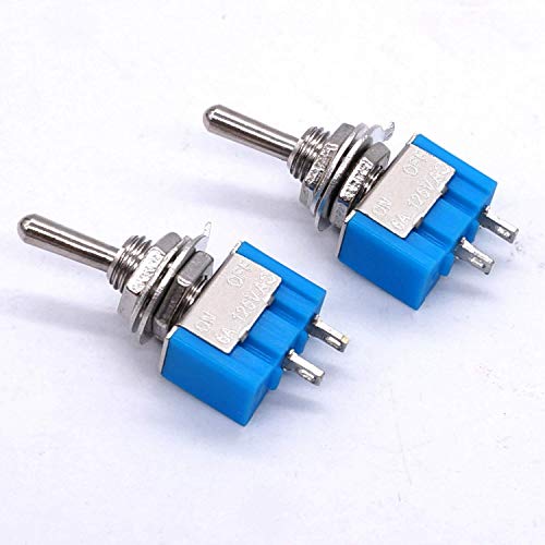 Taiss 10PCS SPST Mini Toggle Switch 2 Pin 2 Position ON/Off Miniature Toggle Switch 6A 125V MTS-101 by Taiss - Image 4