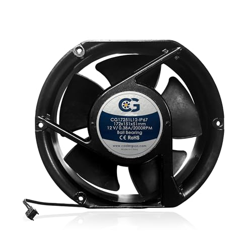 Ventilateur étanche 12V Coolerguys 17,8 cm puissant pour boîtier technique et extérieur
