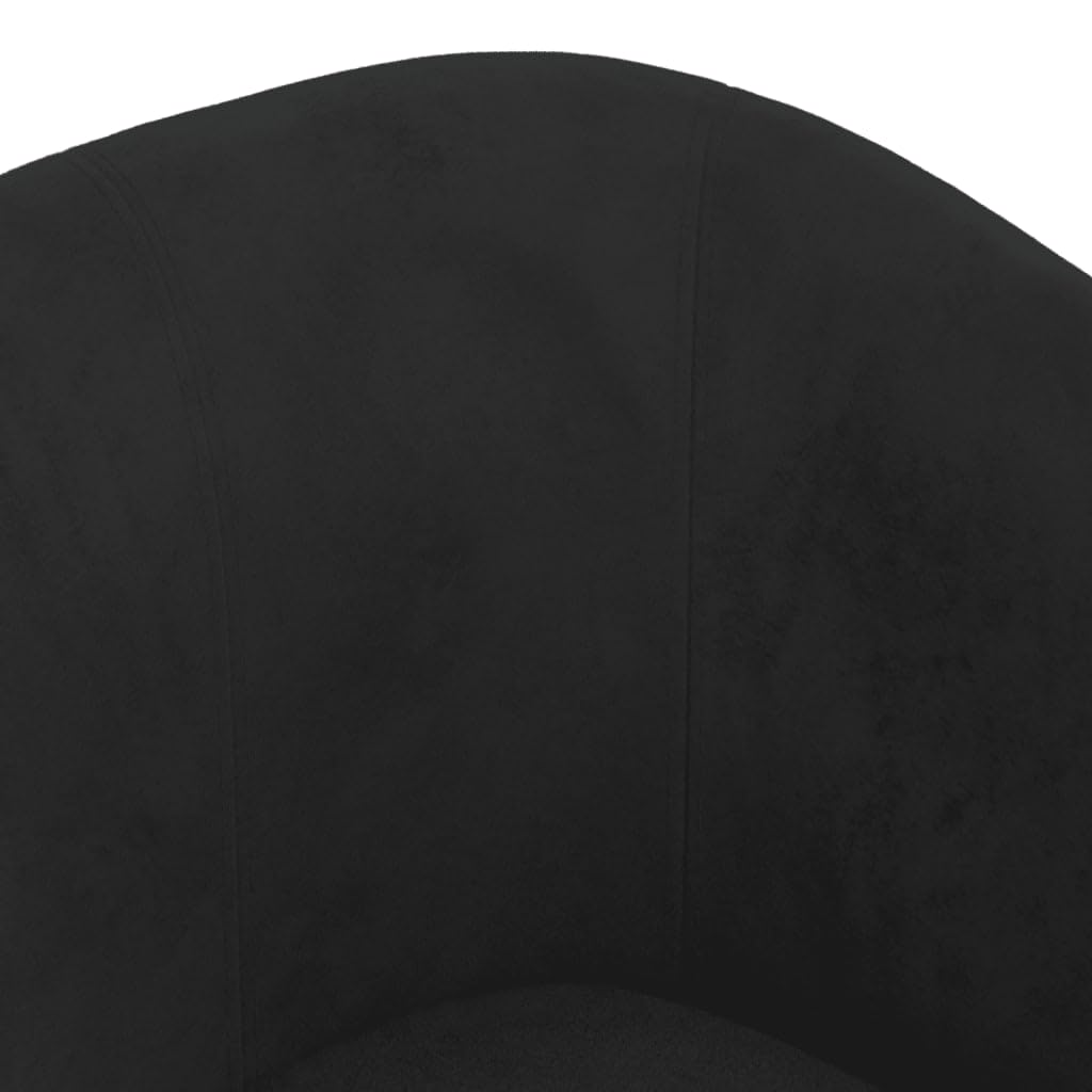 Generico Poltrona Cabriolet Nera in Velluto,Nero,11.3kg,356443