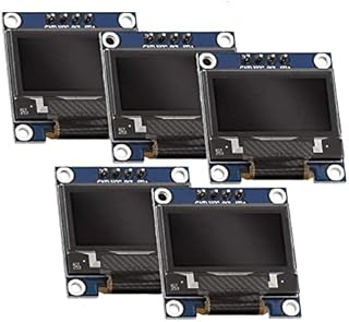 AZDelivery I2C 0.96-inch OLED Display Compatible with SSD1306 128x64 Pixels IIC 3.3V 5V White Character Display Compatible with Arduino and Raspberry Pi Including E-Book! (Pack of 5)