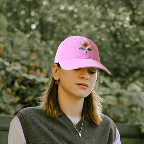 Gorra ajustable bordada con flor sonrisa para mujer miniatura 5