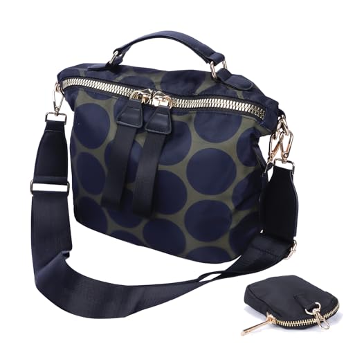 Nylon Crossbody Handbag for Women Anti-theft Purse Shopping Tote Bag Lightweight Shoulder Bag