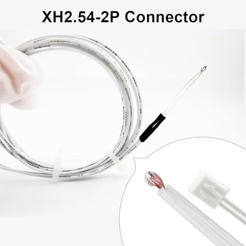 5pcs Thermistor NTC 3950 100K Thermistor Temperatursensor für Creality Ender 3, Ender 3 Neo, Voxelab Aquila 3D -Drucker XH2.54 (1M)