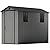 Patiowell 4' x 8' Plastic Outdoor Storage Shed with Floor, Resin Outside Tool Shed with Windows and Lockable Door for Backyard Garden Patio Lawn, Gray(Fit-it Shed)