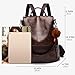 Imagen de ECOTISH Anti-robo Mujer Mochila de Cuero de pu mochila de Bolsa de mano Mochilas Casual Bolsa de viaje Messenger Bag Backpack