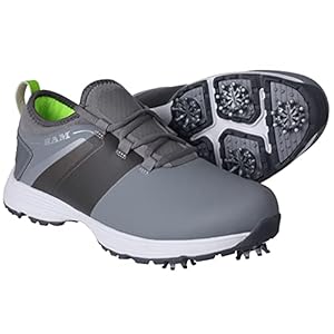 Ram Golf XT1 Mens Waterproof Golf Shoes, Spiked, Grey Size 8