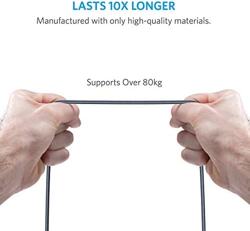 Anker PowerLine+ Micro USB (10ft) One of The Premium, Fastest, Most Durable Cable [Aramid Fiber & Double Braided Nylon] for Samsung, Nexus, LG, Motorola, Android Smartphones and More
