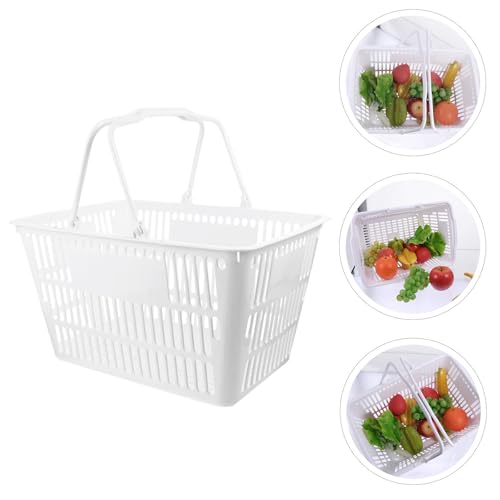 Cesta de plástico resistente COHEALI con asas cómodas para compras y hogar 8