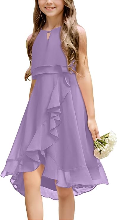 Haloumoning Mädchen Kleider Sommer Festlich Kleid Ärmellos Prinzessin...