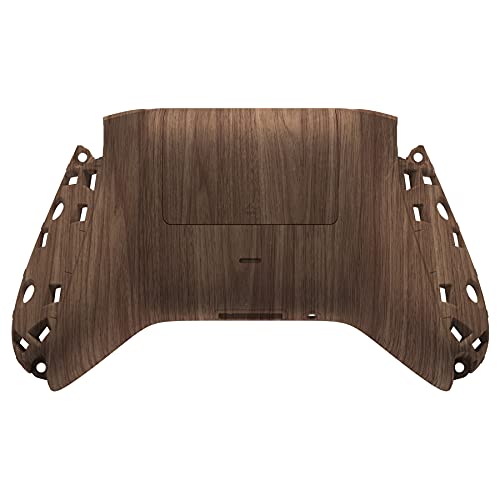 eXtremeRate Coque arrière personnalisée pour manette sans fil Xbox Core, couvercle de batterie de rechange en grain de bois et coque inférieure pour manette Xbox Series X et S [contrôleur non inclus]