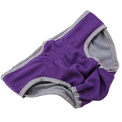 Image of HEEPDD Female Dog Diapers Reusable Washable Sanitary Wraps Adjustable S M L Sizes Polyester Spandex Blend Purple Color 100 Wash Cycles for Heat Cycles Incontinence Travel Post Surgery Recovery