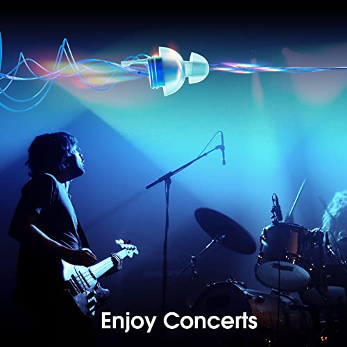 Mudeela Ear Plugs, High Fidelity Concerts Earplugs 3 Pair Noise Reduction Festival Earplugs, 23Db Protection, Musicians Earplugs For Concert, Dj, Motorcycle, Loud Music, Invisible Ear Plugs #TOP5