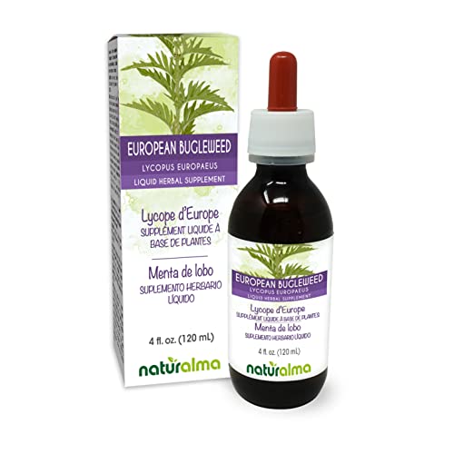 Naturalma European Bugleweed Or Gypsywort (Lycopus Europaeus) Herb Alcohol-Free Tincture 4 Fl Oz Liquid Extract In Drops | Herbal Supplement | Vegan | Product Of Italy #TOP30