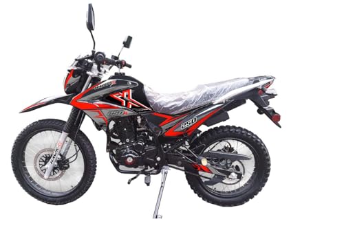 HHH XHawk Enduro 250cc Motorcycle RPS Dual Sports Hawk Bike Dirtbike Hawkx Enduro Bike Adults Motorcycle Bike 250cc Street bike (Red)