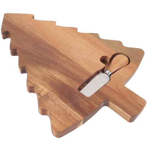 MOTHNUR Tagliere in Legno a Forma Di Albero Di Natale, Piatto Di Legno Multiuso Per Formaggi e Frutta, Vassoio Decorativo Per Cucina e Tavola Festiva